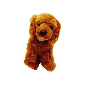 Bush’s Beans Mascot Duke Puppy Dog Plush Brown Blue Collar 9" Stuffed Animal